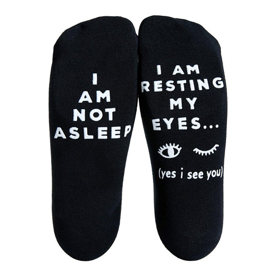 "I Am Not Asleep, I Am Resting My Eyes" – Funny Father's Day Socks for Dad