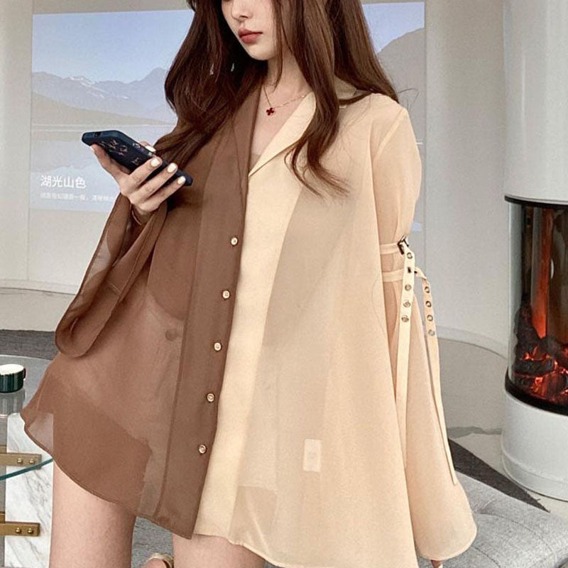 Women's Harajuku Korean Aesthetic Shirt Dress — Casual Chic