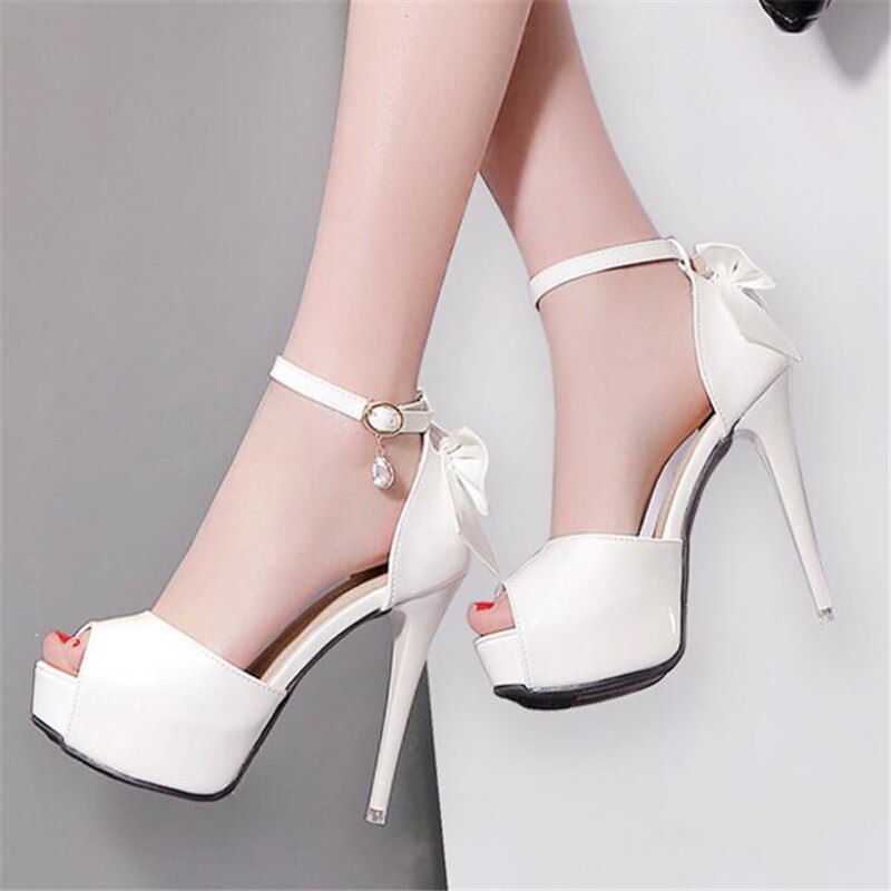 Women's 12CM Stiletto Bow Open-Toe Sandal — High Heel
