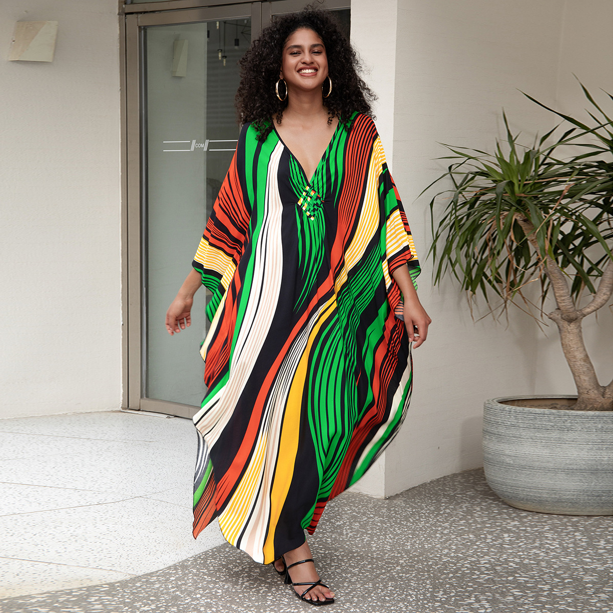 Women's Boho Print Beach Dress