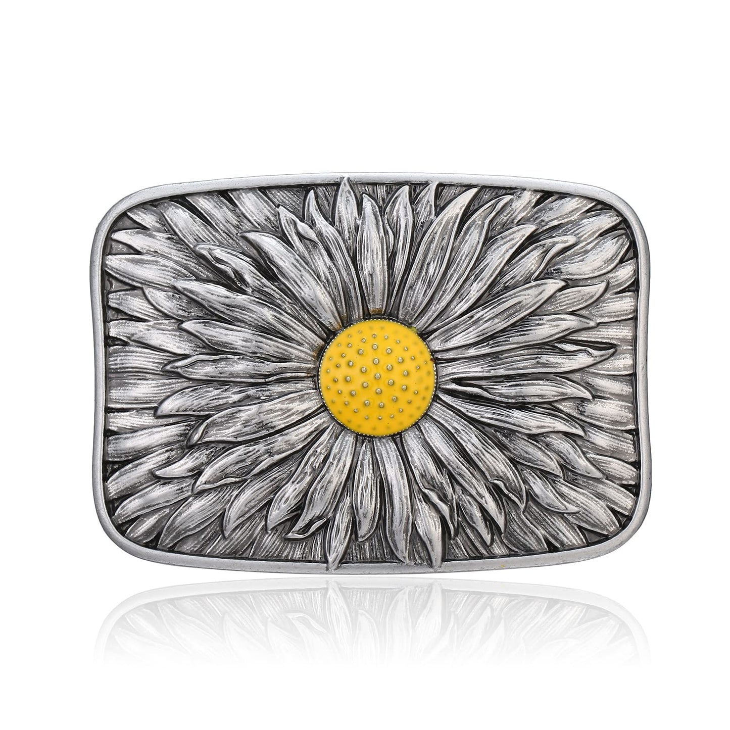 Bolatilt Sunflower Daisy Belt Buckle | Western Snap-On Buckle for Women