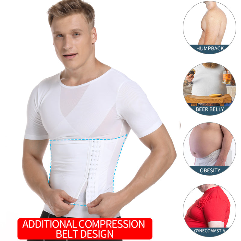 Men's Compression Slimming Undershirt — Tummy Control Body Shaper