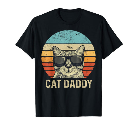 Cat Daddy Retro T-Shirt – Father's Day Gift for the Dad Whose Cat is His Kid