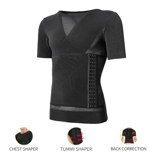 Men's Compression Slimming Undershirt — Tummy Control Body Shaper