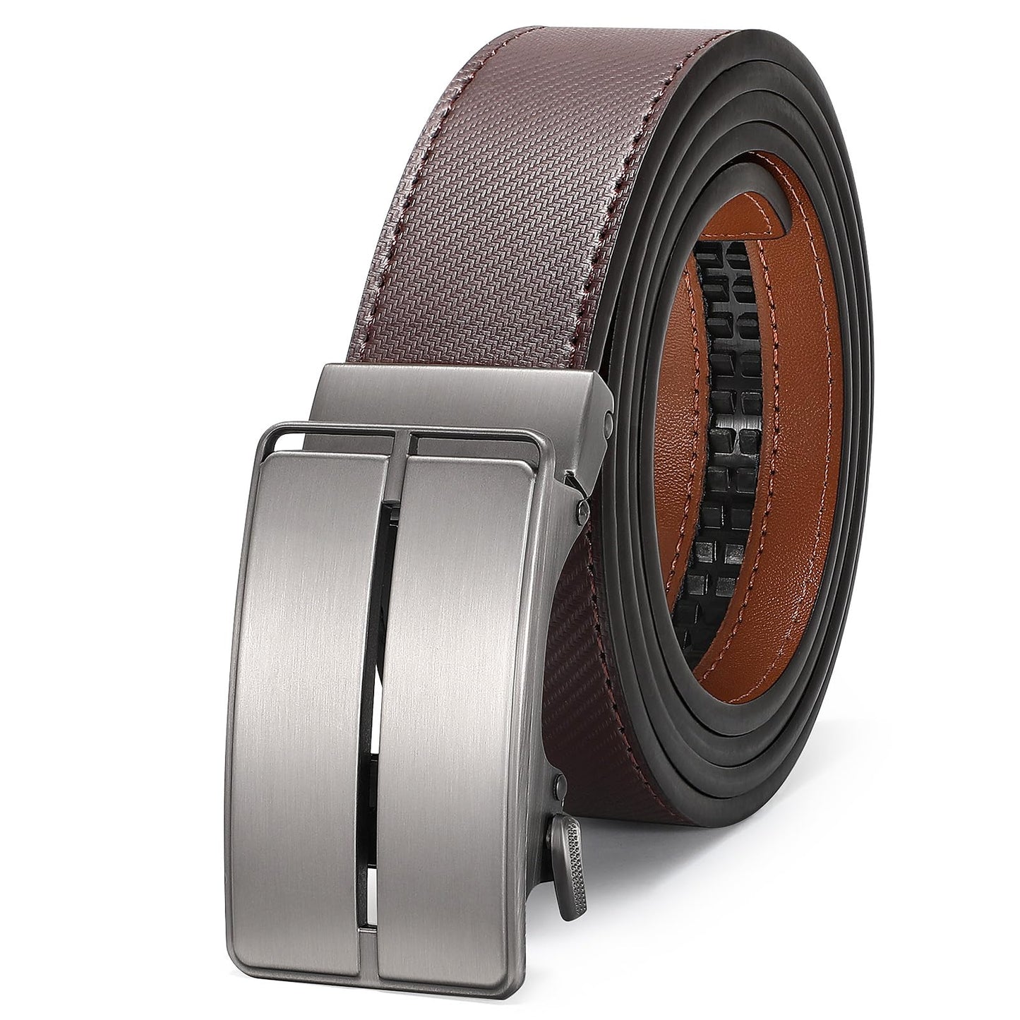 KASBAH Men's Ratchet Leather Dress Belt