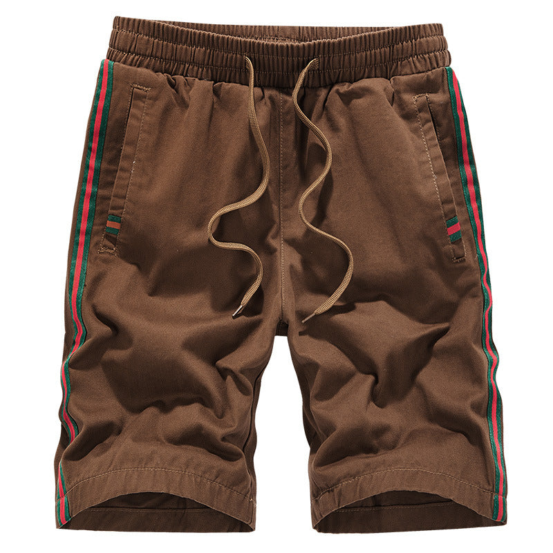 Men's Casual Cotton Sport Shorts — Loose Fit Five-Point