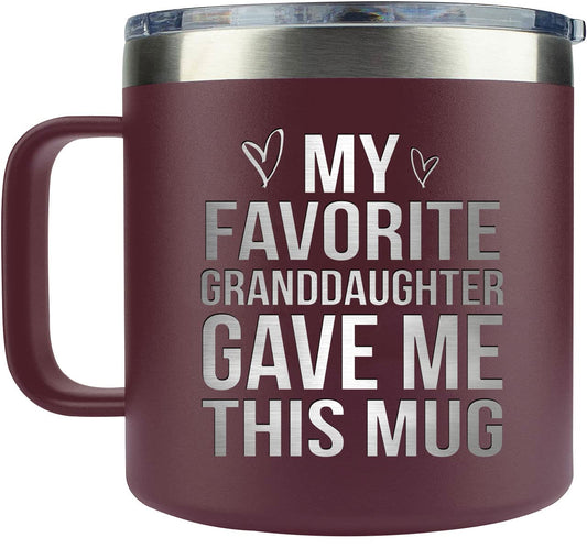 "Favorite Granddaughter" 14 oz Mug – Father's Day Gift for Grandpa
