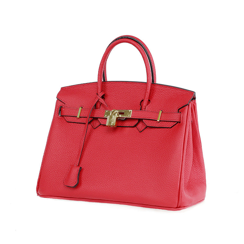 Women's First Layer Cowhide Handbag — Premium Leather Shoulder Bag