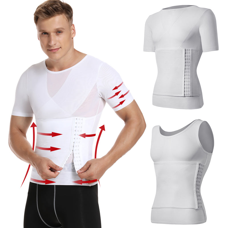 Men's Compression Slimming Undershirt — Tummy Control Body Shaper