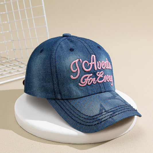 Denim Baseball Cap for Sun Protection and Leisure Wear