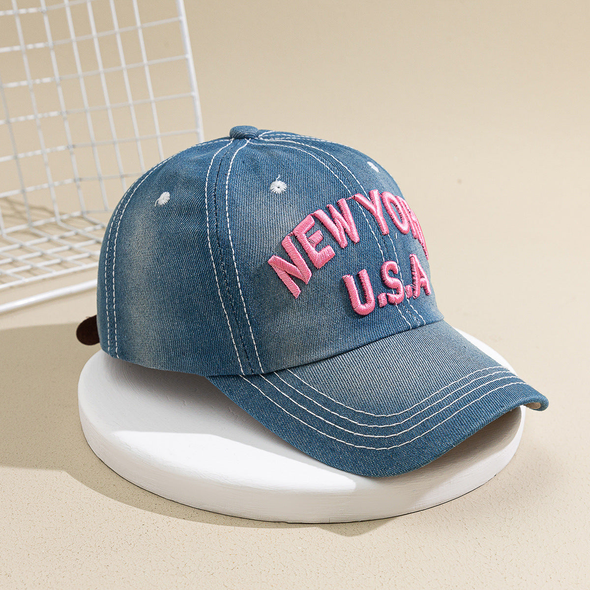 Denim Baseball Cap for Sun Protection and Leisure Wear