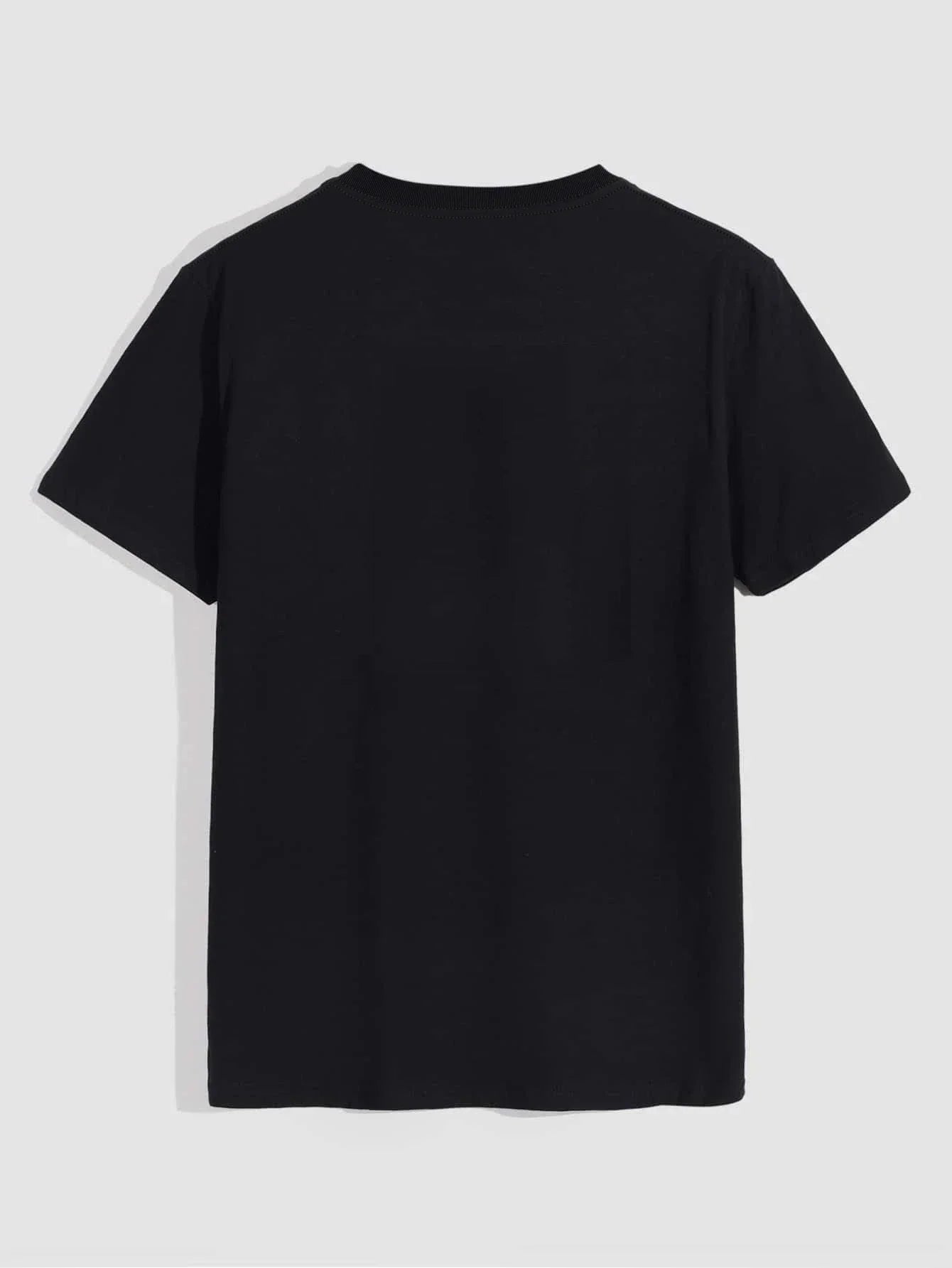 Men's Rose Print Crew Neck T-Shirt — Casual Graphic Tee