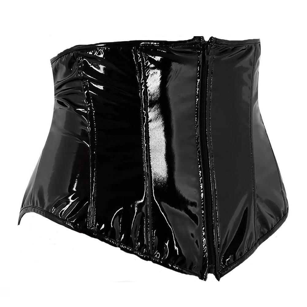 Women's PU Leather Waist Cincher Corset — Body Shaping Clip