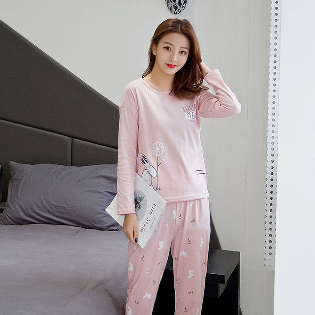 Women's Long-Sleeve Pajama Set — Cute & Cozy Lounge Set