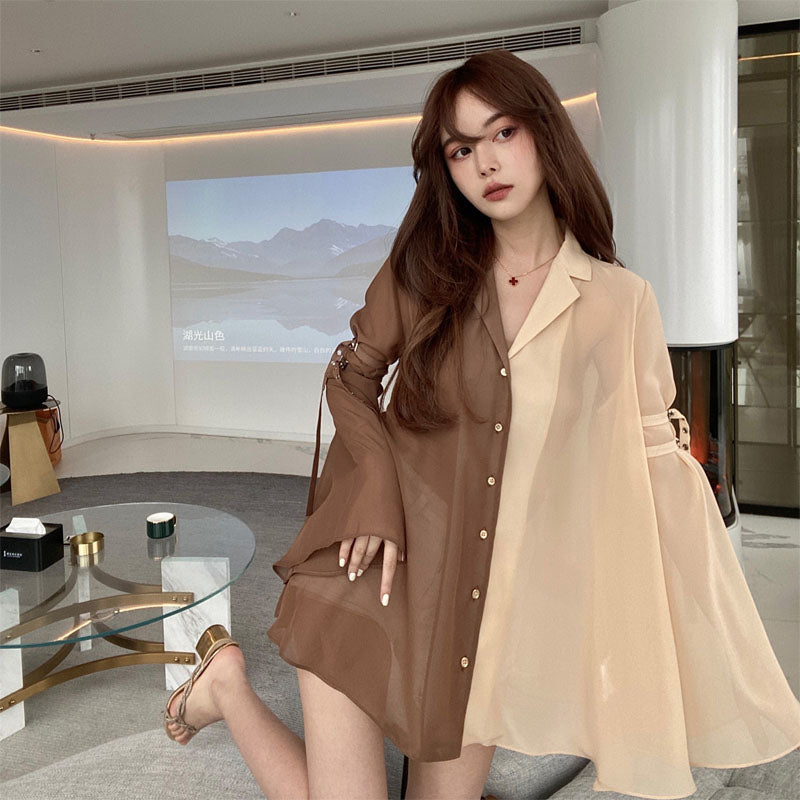 Women's Harajuku Korean Aesthetic Shirt Dress — Casual Chic