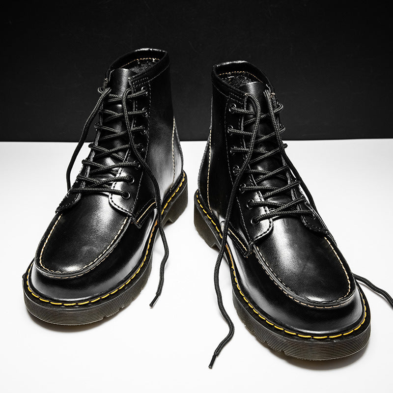 Men's High-Top Cowhide Martin Boots — Tooling Work Boot
