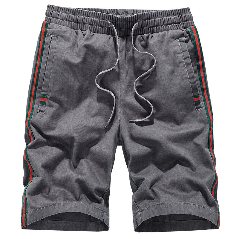 Men's Casual Cotton Sport Shorts — Loose Fit Five-Point