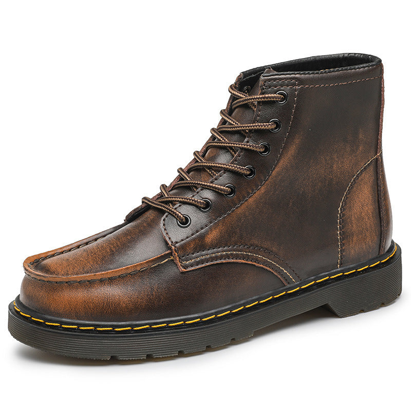 Men's High-Top Cowhide Martin Boots — Tooling Work Boot