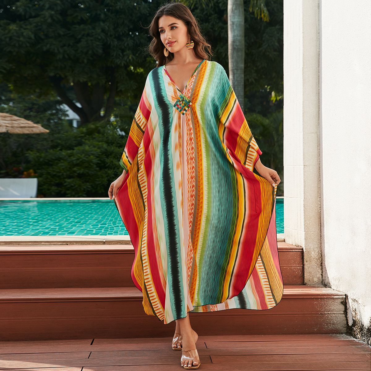 Women's Boho Print Beach Dress