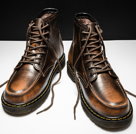 Men's High-Top Cowhide Martin Boots — Tooling Work Boot