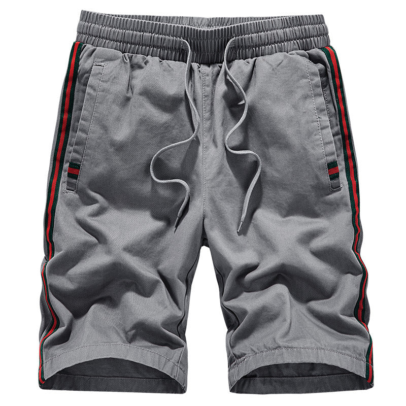 Men's Casual Cotton Sport Shorts — Loose Fit Five-Point