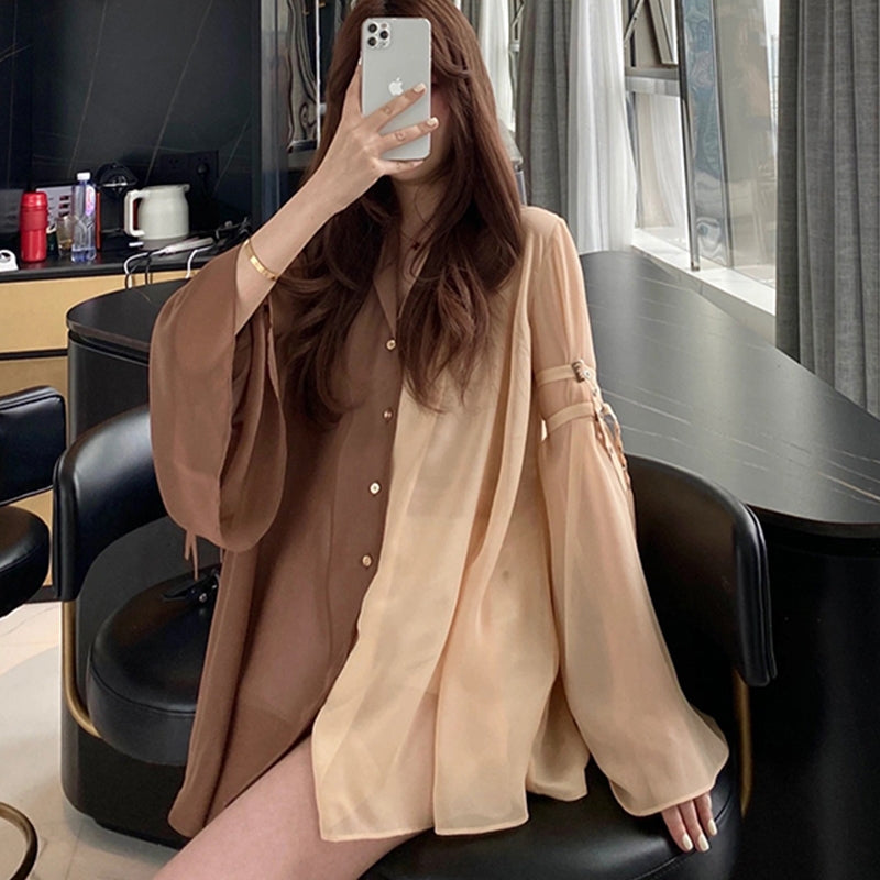 Women's Harajuku Korean Aesthetic Shirt Dress — Casual Chic