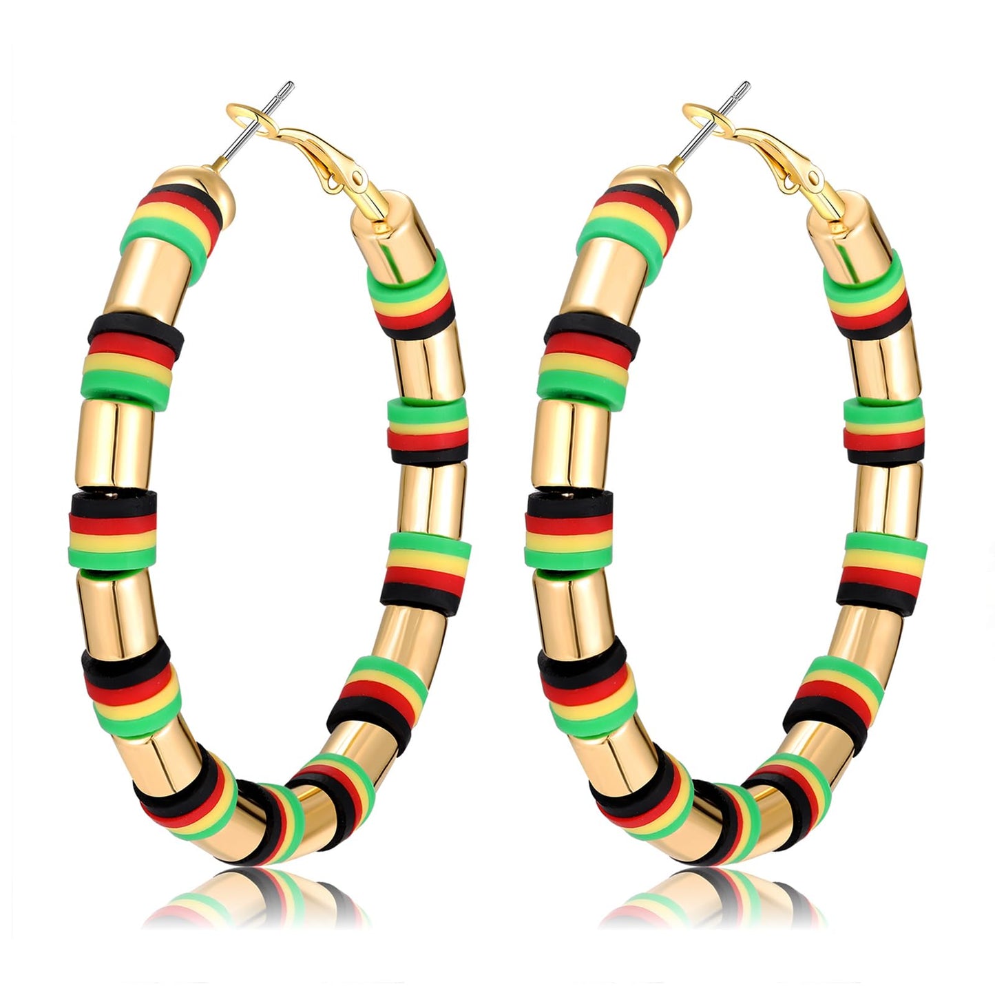 Juneteenth Handcrafted Hoop Earrings