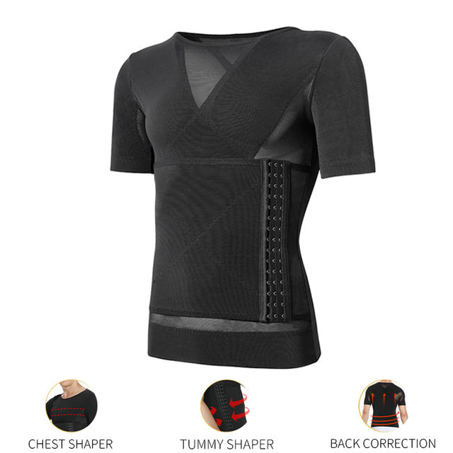 Men's Compression Slimming Undershirt — Tummy Control Body Shaper