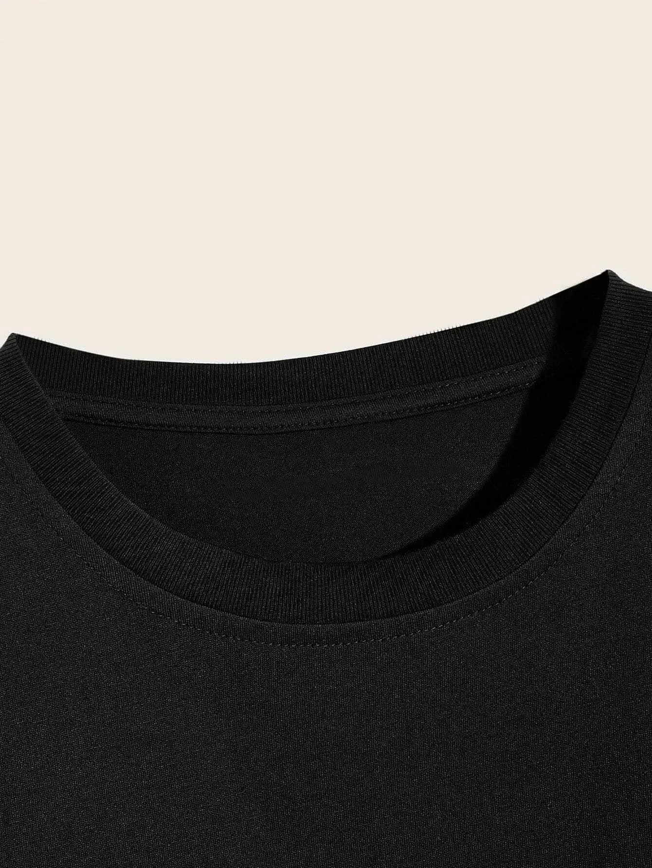 Men's Rose Print Crew Neck T-Shirt — Casual Graphic Tee