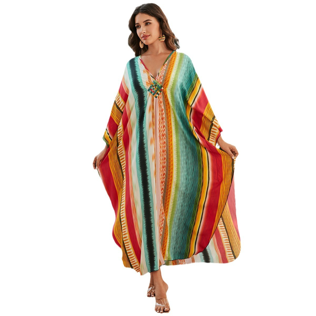 Women's Boho Print Beach Dress